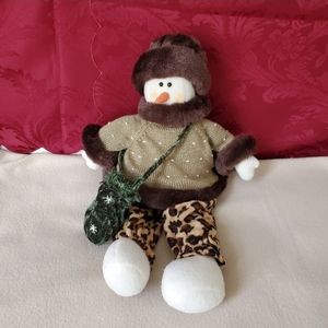 Artisan Fair Miss Elle's SnowLady Doll Large Winter Decor 20" Tags